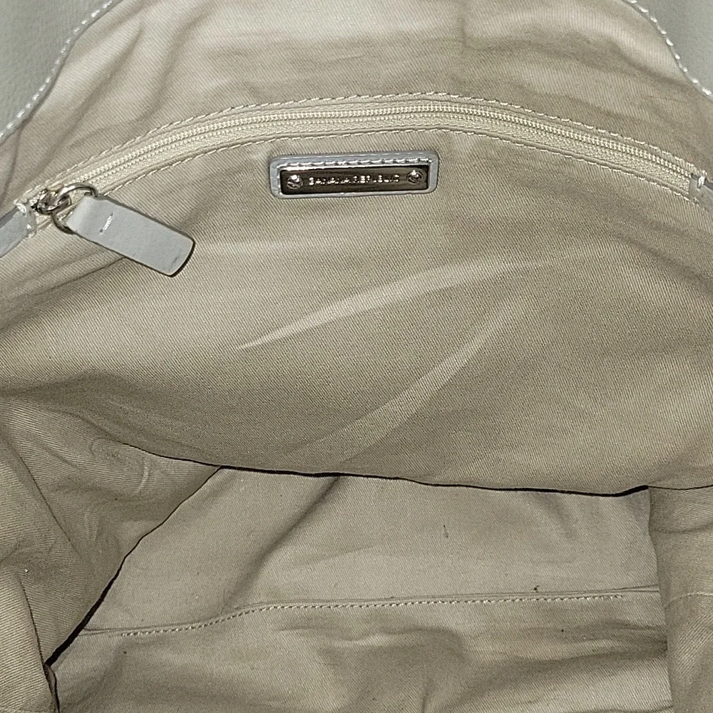 Large Banana Republic Gray Leather Tote Shoulder Bag